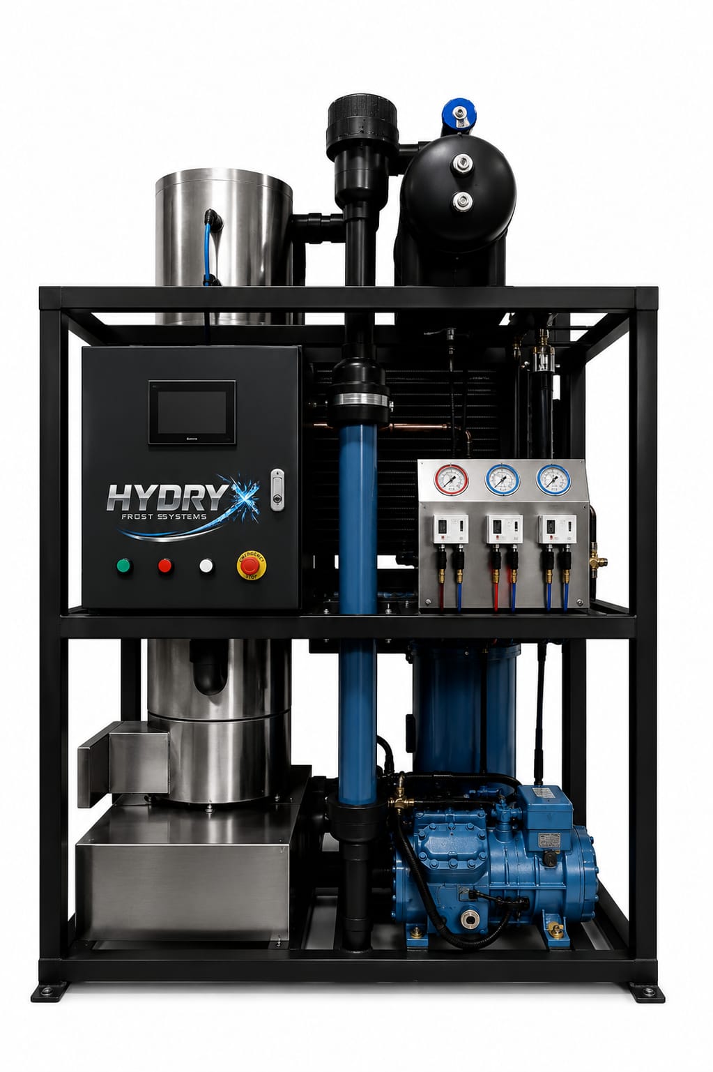 Equipo vertical HydryxFrost para producción de hielo